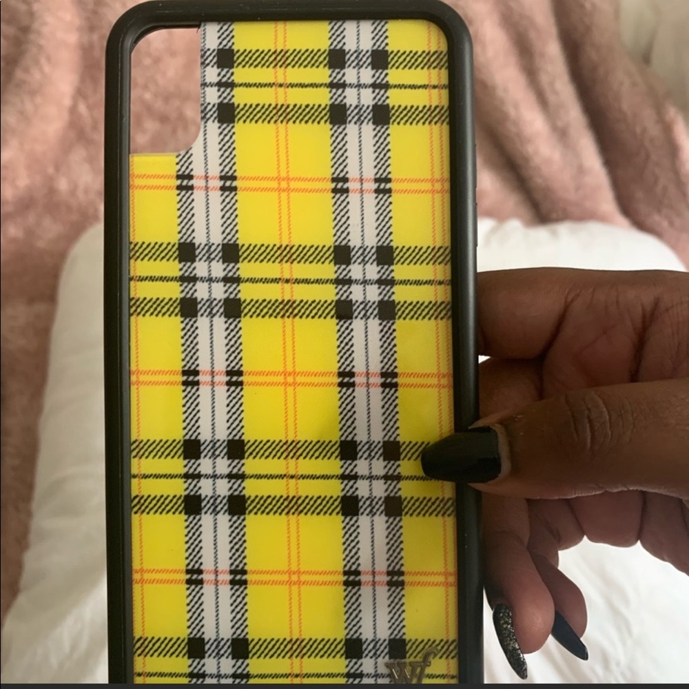 Wildflower IPhone XS Max case (Yellow Plaid)